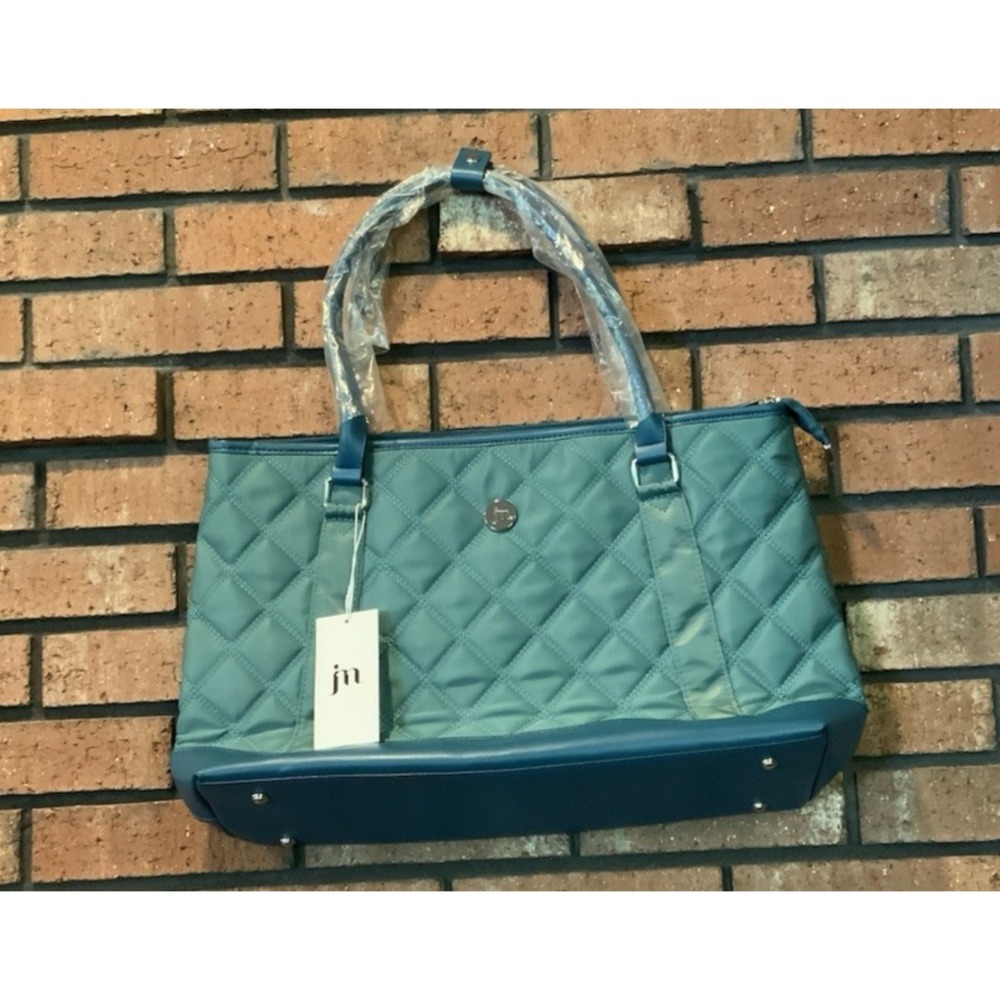Jessica Mooreโ Teal Quilted Tote Bag